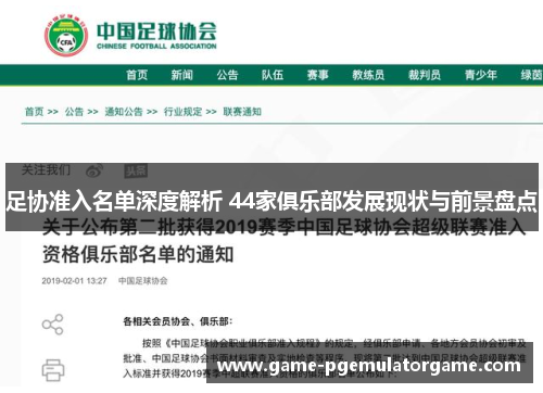 足协准入名单深度解析 44家俱乐部发展现状与前景盘点