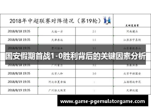 国安假期首战1-0胜利背后的关键因素分析